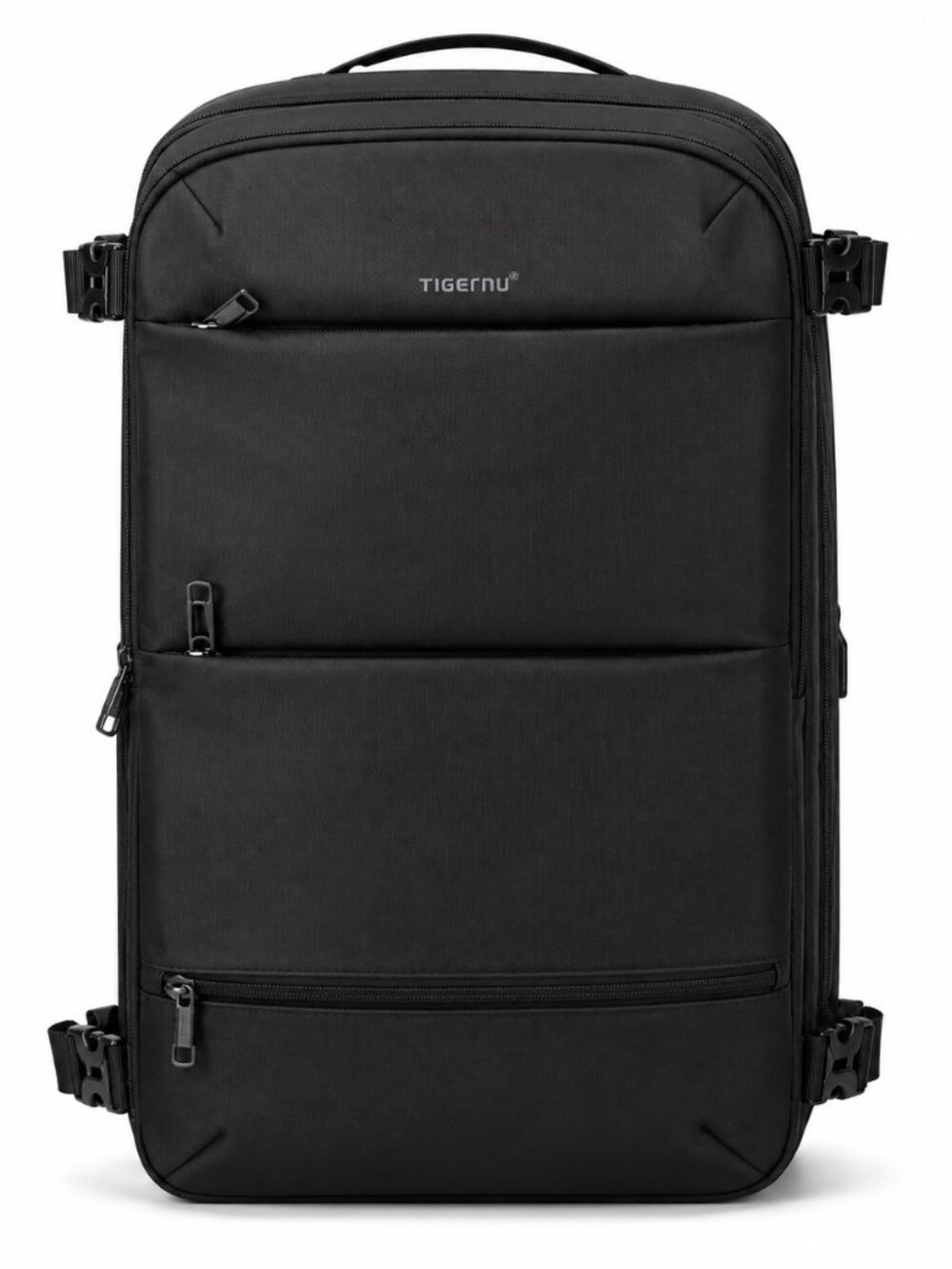 TIGERNU Automatic Vacuum Compression Travel Backpack Black